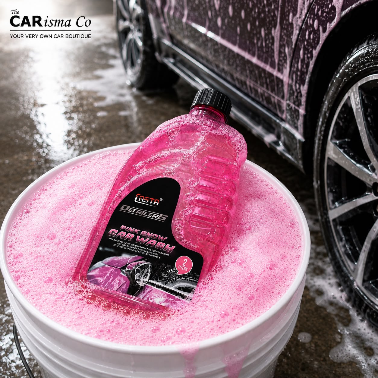 Casta Detailers Premium Pink Snow Car Wash Shampoo – pH Balanced High Foam Car Wash