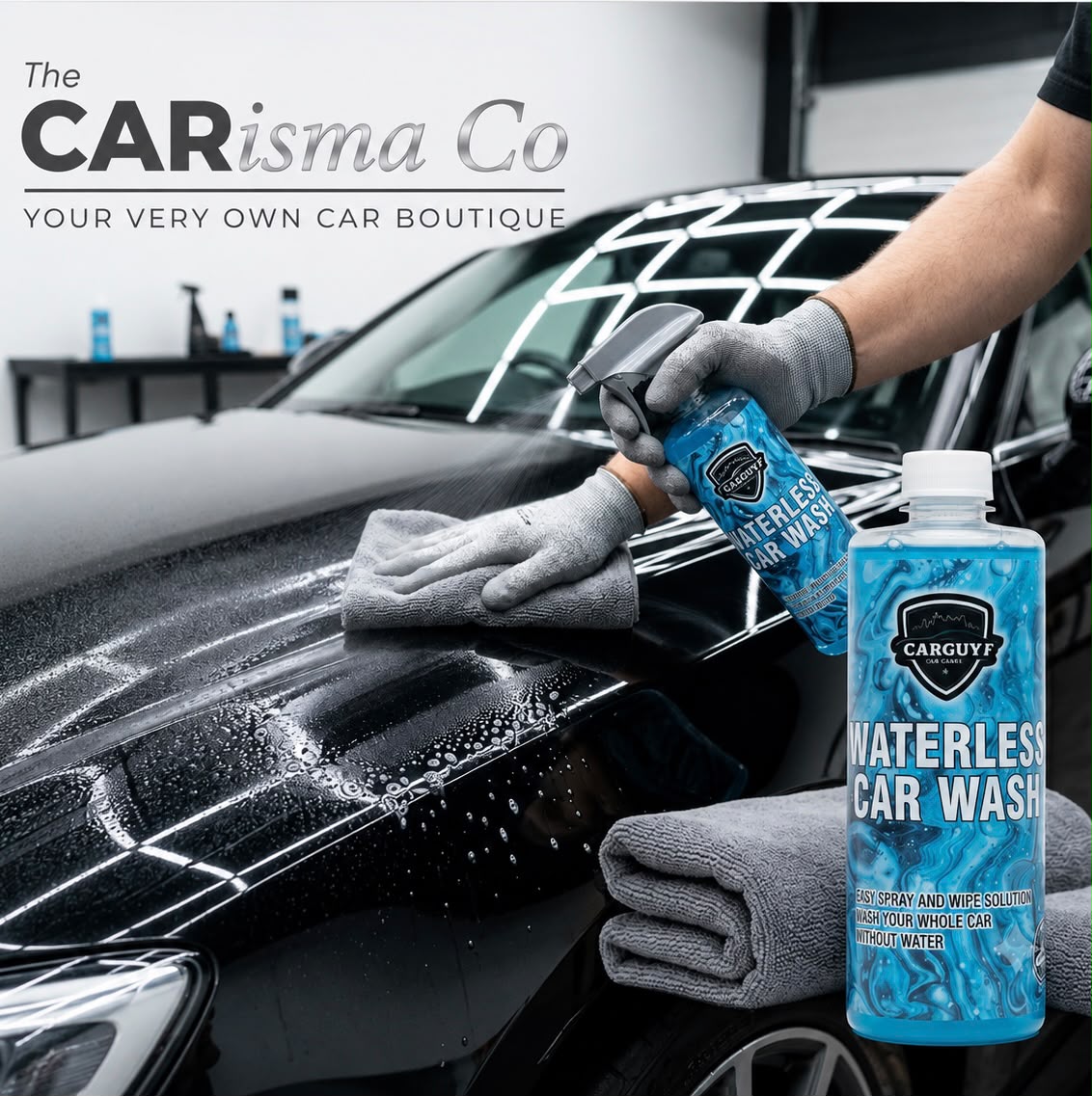 Car Guys Premium Waterless Car Wash – Spray & Wipe Car Cleaning Solution