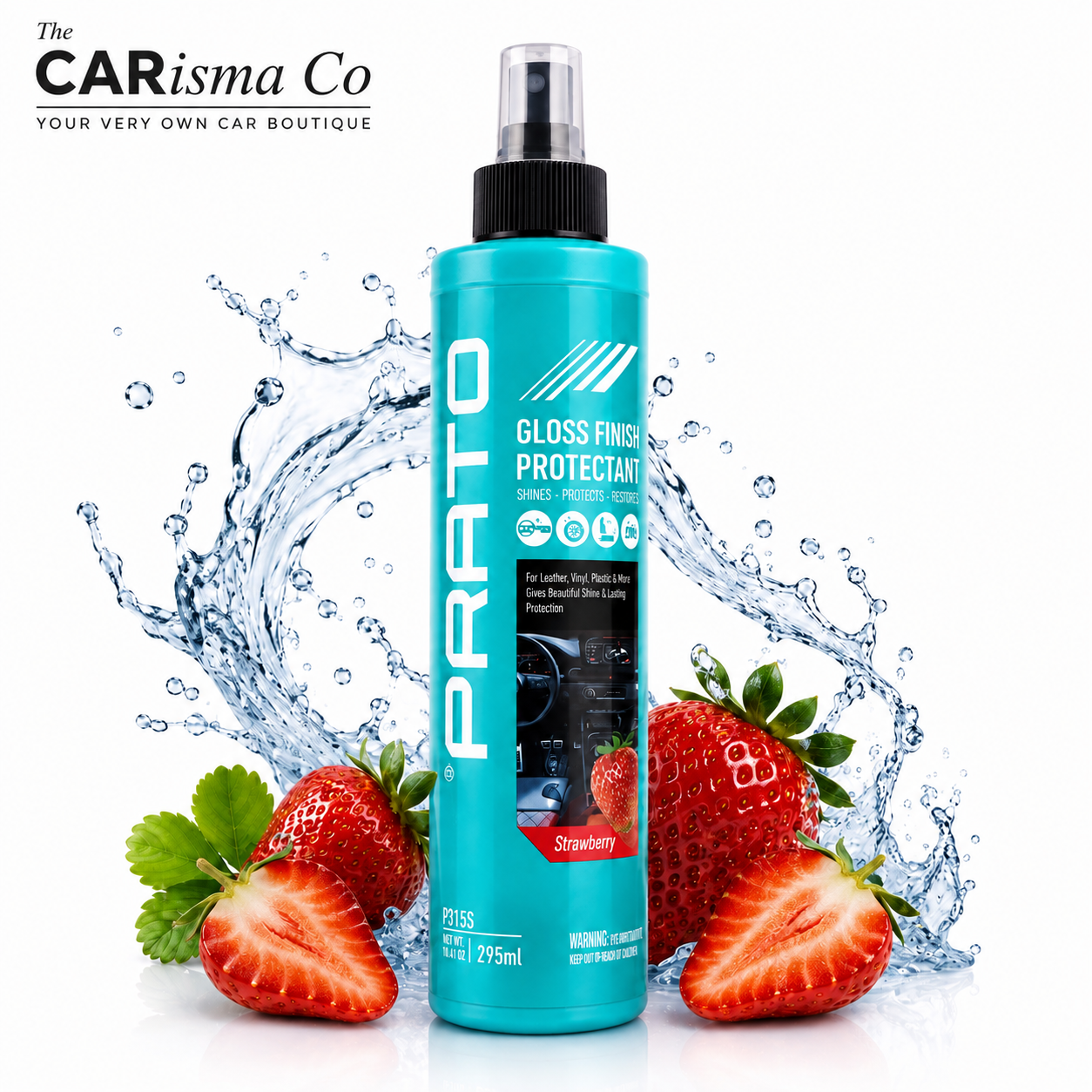 Prato Gloss Finish Protectant – Car Dashboard Polish, Interior Protectant & Shine Restorer