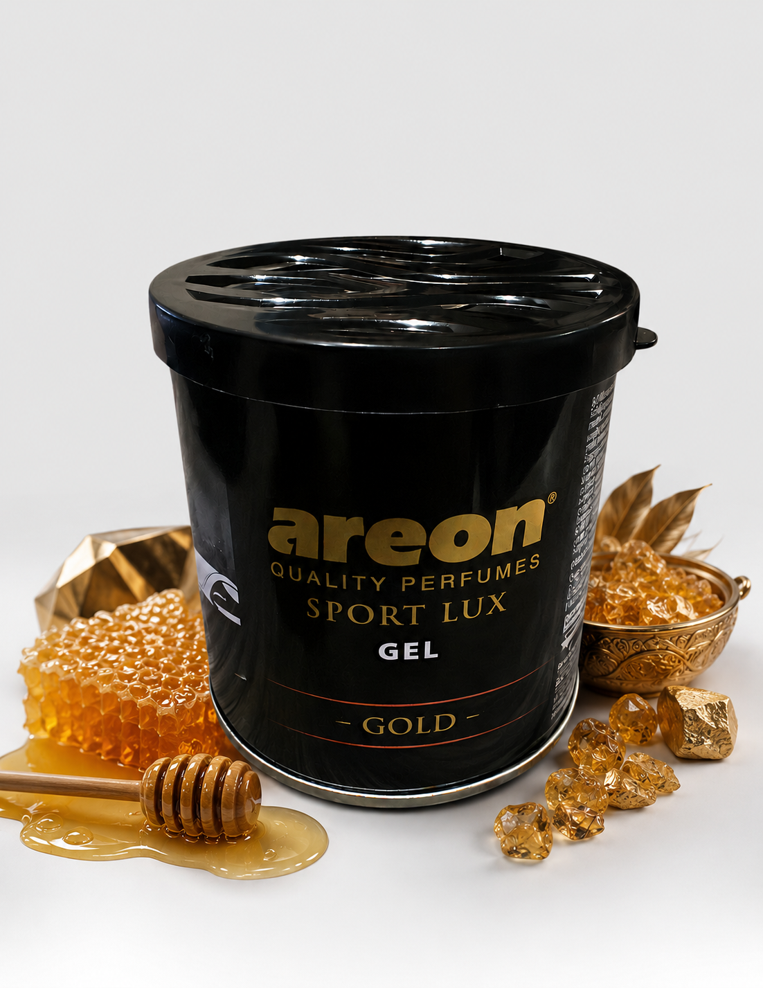 Areon Sports Lux Gel Car Perfume – Premium Long-Lasting Car Air Freshener, Auto Fragrance, Odor Eliminator