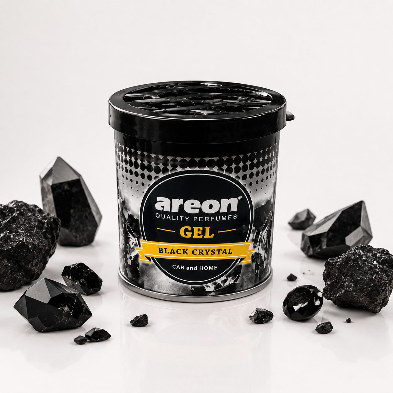 Areon Black Crystsal Gel Car Perfume – Premium Long-Lasting Car Air Freshener