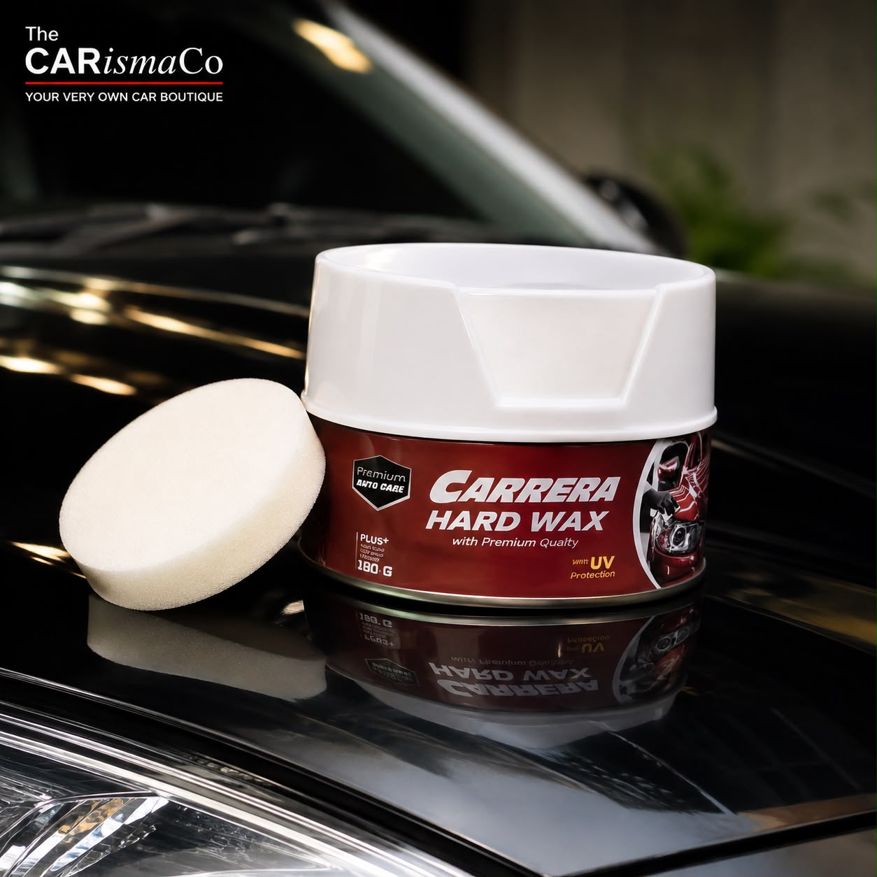Carrera Premium Car Hard Wax Polish – Silicone Formula for High Gloss Paint Protection