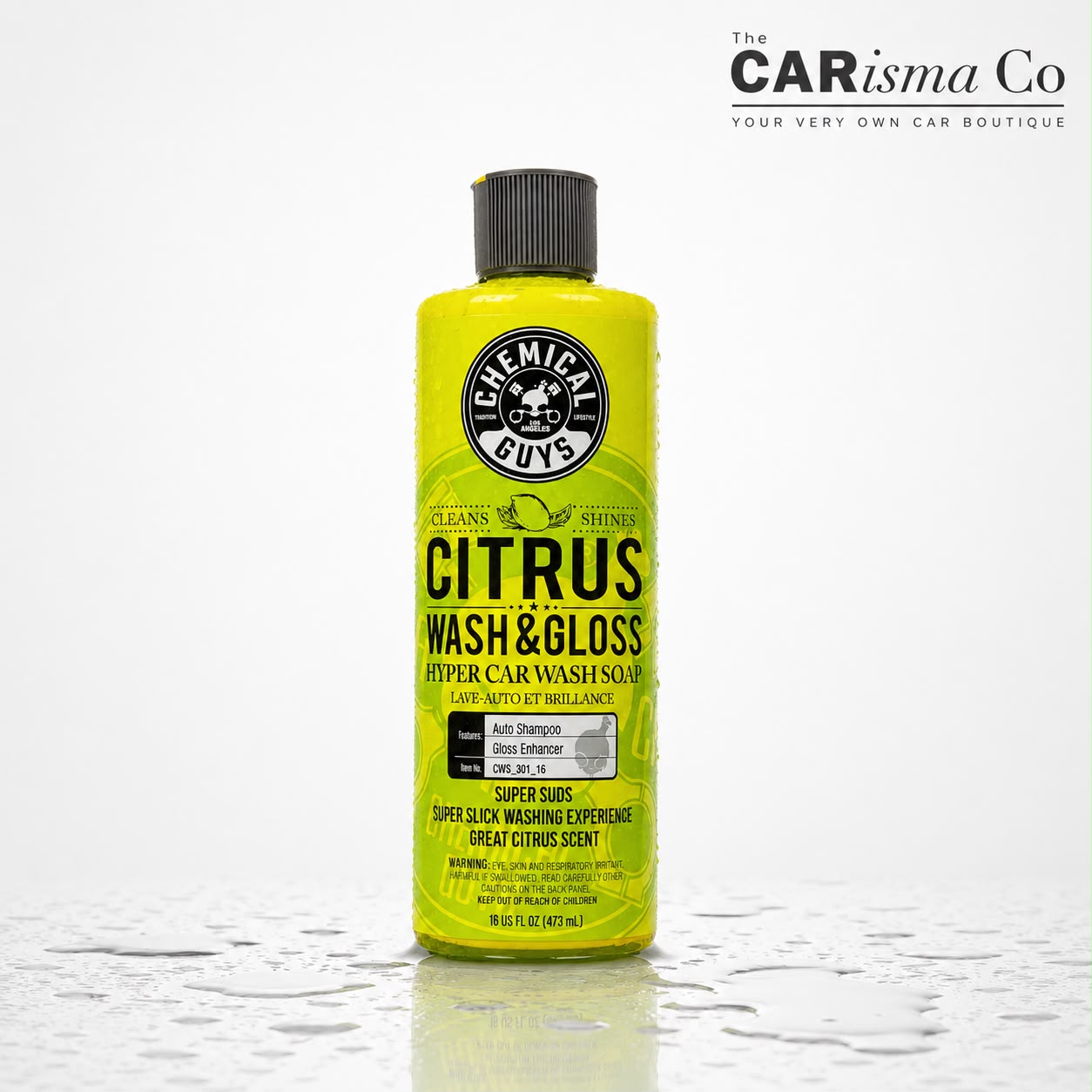 Chemical Guys Hyper Car Wash Soap – Citrus Scent Gloss Enhancer High Foam Shampoo