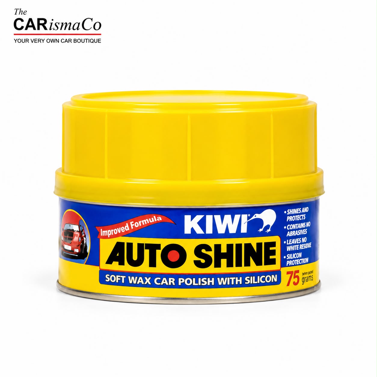 Kiwi Premium Car Wax Polish – Soft Wax with Silicone for High Gloss Paint Protection