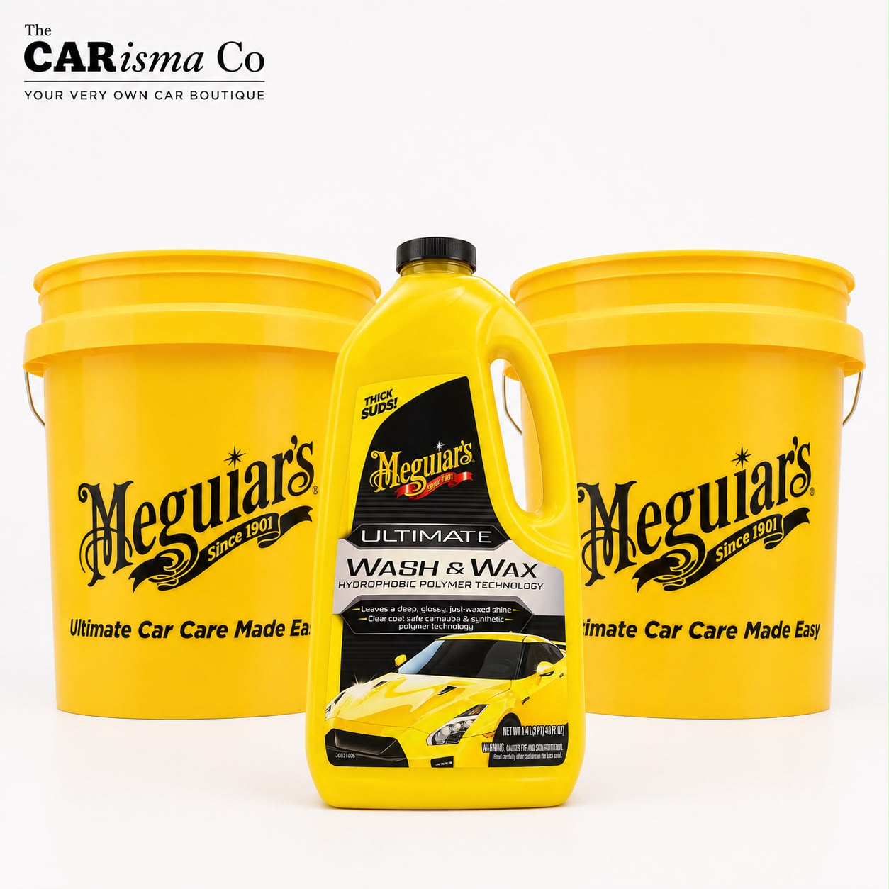 Meguiar's Ultimate Wash & Wax Shampoo – Hydrophobic Polymer Car Wash & Wax