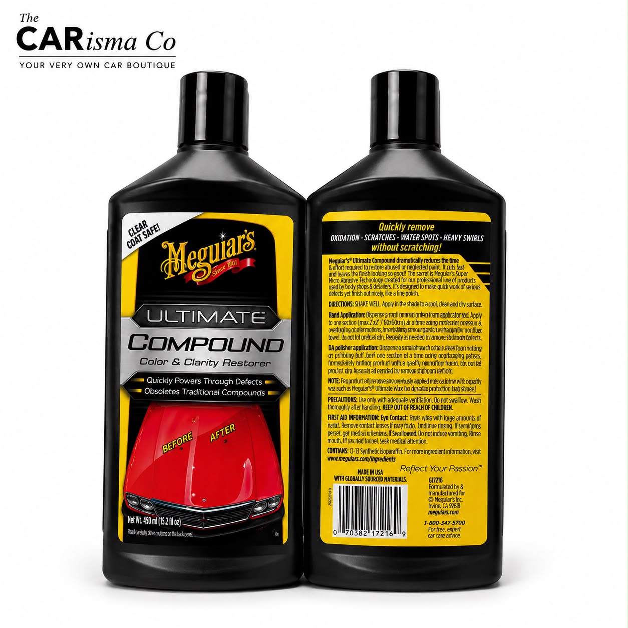 Meguiar's Ultimate Compound – Color & Clarity Restorer for Scratch & Oxidation Removal
