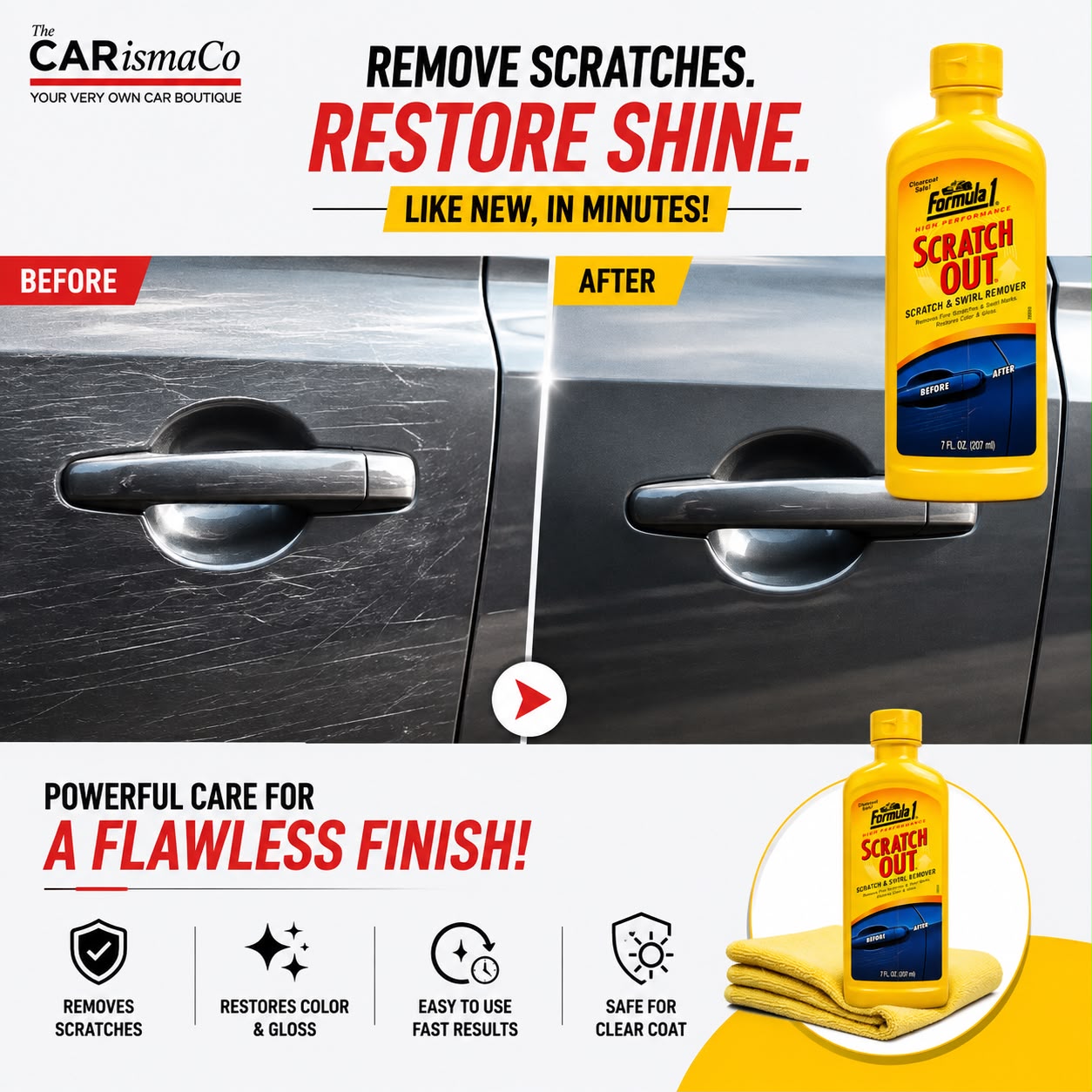Scratch Out- Premium Scratch & Swirl Remover – Car Paint Scratch Remover & Polish