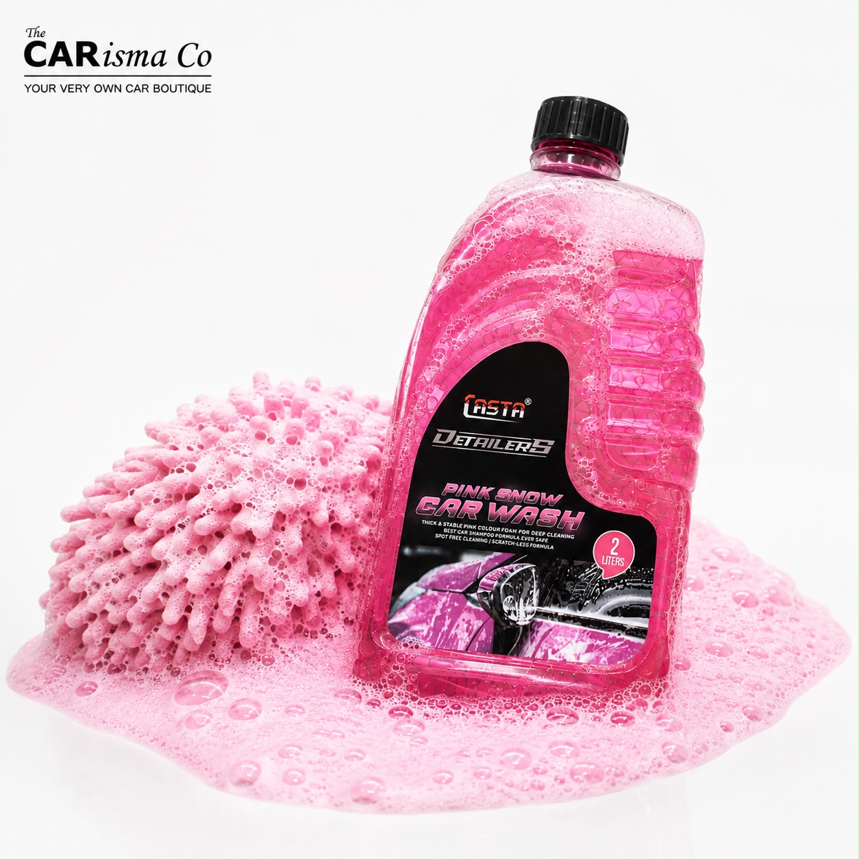 Casta Detailers Premium Pink Snow Car Wash Shampoo – pH Balanced High Foam Car Wash